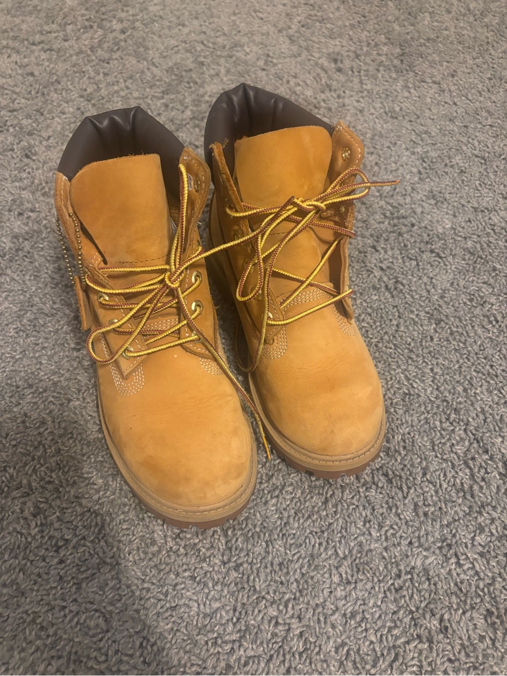 Timberland 6-Inch Premium "Wheat Nubuck" Grade School Kids' Boot